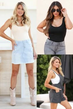 HY Basic Bodysuit With Built-In Bra