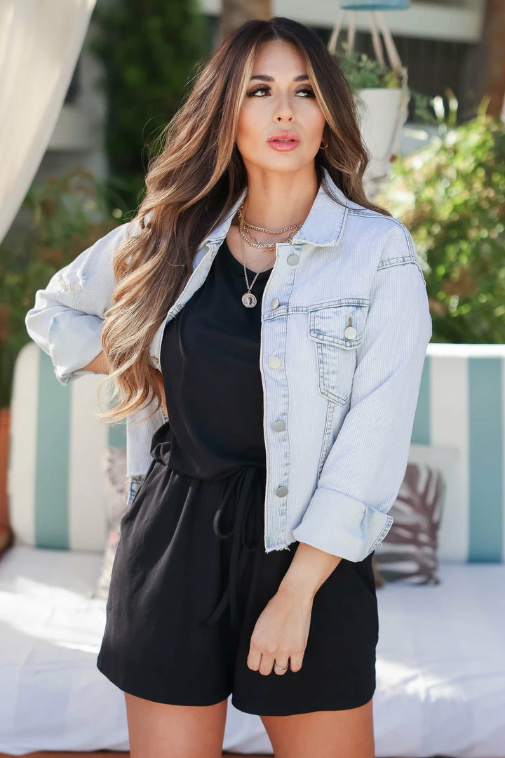 Andree Let’s Go Girls Corduroy Denim Jacket - Light Wash 8 Andree Let’s Go Girls Corduroy Denim Jacket - Light Wash