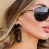 Treasure Jewels Cabana Happy Hour Beaded Earring - Black Accessories 1 Treasure Jewels Cabana Happy Hour Beaded Earring - Black Accessories