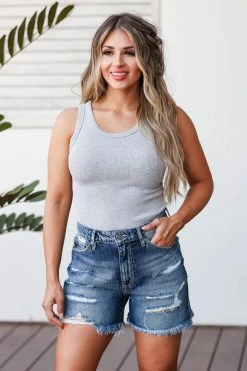 FL-01 Tops CBRAND Perfect Day Bodysuit - Heather Grey