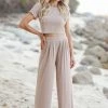 MA-01 CBRAND Girls Getaway Palazzo Pants & Top - Stone Large