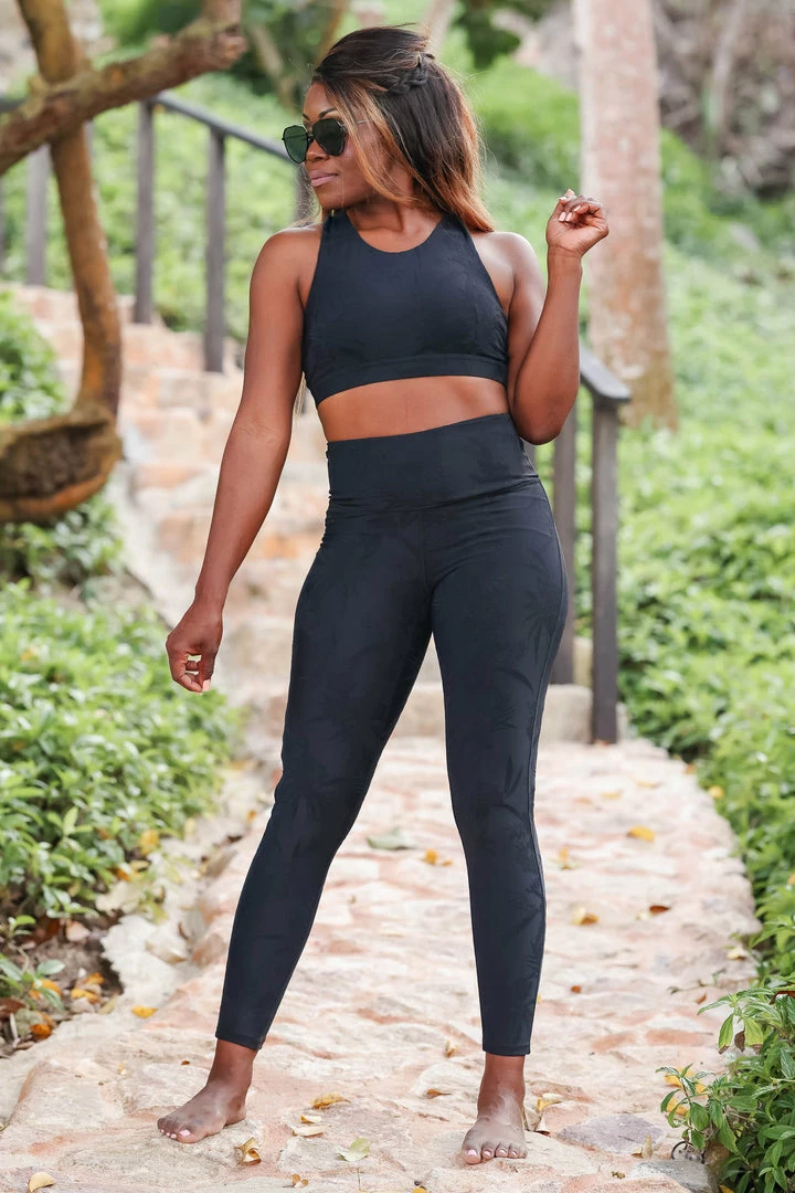 Mono B Small In The Tropics Activewear - Black 5 Mono B Small In The Tropics Activewear - Black
