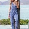 FL-01 CBRAND In High Demand Jumpsuit - Dusty Blue Small