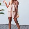 FL-01 CBRAND Always Summer Romper - Latte Small