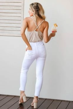 FL-01 CBRAND Wrapped Around Your Finger Bodysuit - Oatmeal 2XL