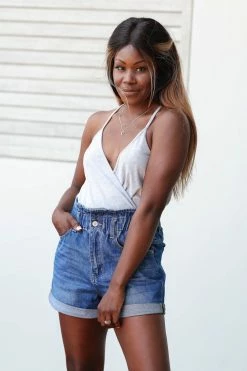 FL-01 CBRAND Wrapped Around Your Finger Bodysuit - Heather Grey Small