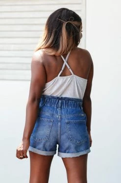 FL-01 CBRAND Wrapped Around Your Finger Bodysuit - Heather Grey Small