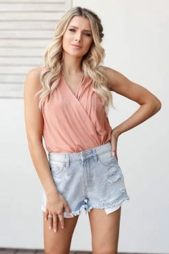 FL-01 CBRAND Take On The Day Bodysuit - Dusty Peach
