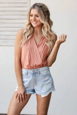 FL-01 CBRAND Take On The Day Bodysuit - Dusty Peach