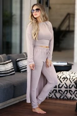 FL-01 CBRAND Lap Of Luxury Loungewear - Driftwood