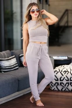 FL-01 CBRAND Lap Of Luxury Loungewear - Driftwood