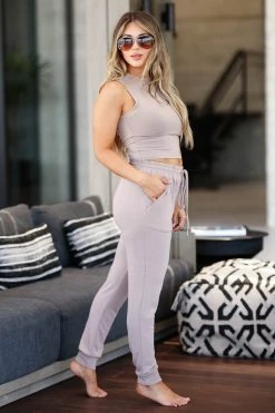 FL-01 CBRAND Lap Of Luxury Loungewear - Driftwood