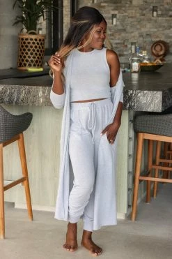 FL-01 CBRAND Lap Of Luxury Loungewear - Heather Grey Small 13 FL-01 CBRAND Lap Of Luxury Loungewear - Heather Grey Small