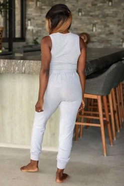 FL-01 CBRAND Lap Of Luxury Loungewear - Heather Grey Small 15 FL-01 CBRAND Lap Of Luxury Loungewear - Heather Grey Small