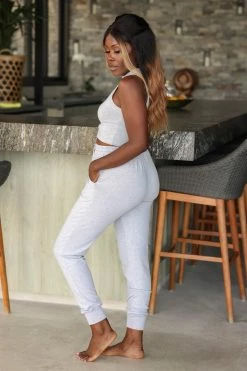 FL-01 CBRAND Lap Of Luxury Loungewear - Heather Grey Small 12 FL-01 CBRAND Lap Of Luxury Loungewear - Heather Grey Small