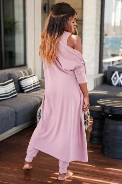 FL-01 CBRAND Lap Of Luxury Loungewear - Dusty Rose Small