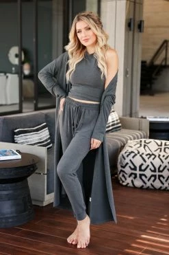 FL-01 Small CBRAND Lap Of Luxury Loungewear - Charcoal