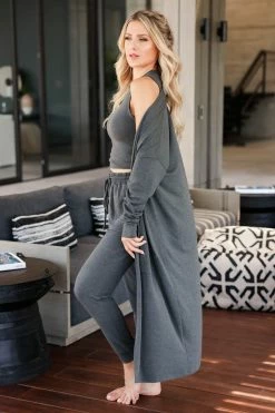 FL-01 Small CBRAND Lap Of Luxury Loungewear - Charcoal