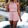 FL-01 CBRAND Lap Of Luxury Loungewear - Dusty Rose Small