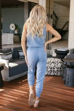 MA-01 CBRAND At Peace Jumpsuit - Dusty Blue
