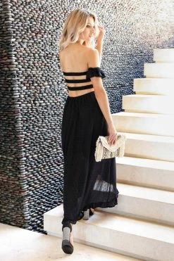 PR-01 2XL CBRAND Spring Into Style Maxi Dress - Black