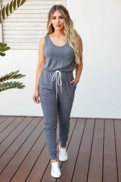 First Love The Good Life Jumpsuit - Charcoal Small 8 First Love The Good Life Jumpsuit - Charcoal Small