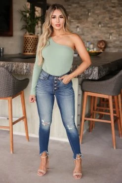 FL-01 Small CBRAND Sorry I've Got Plans Bodysuit - Sage