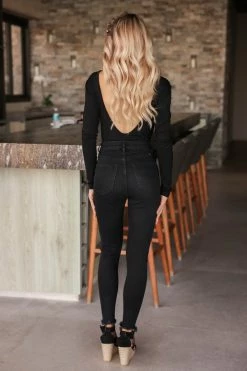 FL-01 CBRAND Take The Plunge Bodysuit - Black