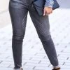 RISEN Maisie Raw Hem Skinny Jean - Grey Bottoms