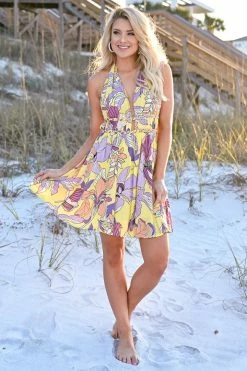 Illa Illa Sunshine On My Mind Halter Dress