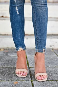 SLL Love Sick Block Heels - Nude