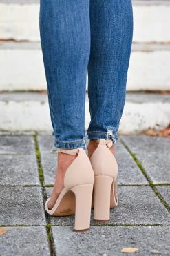 SLL Love Sick Block Heels - Nude