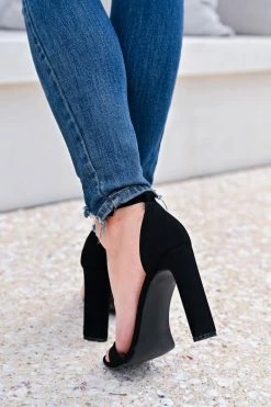 SLL Shoes Love Sick Block Heels - Black