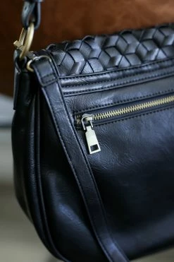 MMS Trading Everything In Its Place Woven Saddle Bag - Black