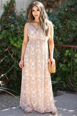 Promesa Come Away With Me Maxi Dress - Dusty Rose