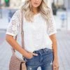 Bibi Take You Downtown Lace Top - Off White