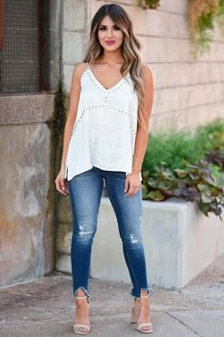 POL That's Just It Tank Top - Ivory