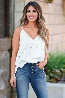 POL That's Just It Tank Top - Ivory