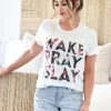 KA "Wake Pray Slay" Graphic Tee - White New Arrivals