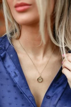 BRACHA Initial Medallion Necklace Accessories