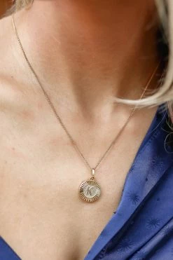 BRACHA Initial Medallion Necklace Accessories