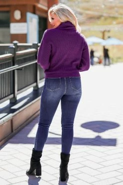 Newbury Kustom Good One Mock Neck Sweater - Plum Small 11 Newbury Kustom Good One Mock Neck Sweater - Plum Small