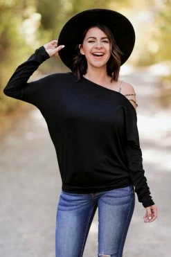 MA-01 CBRAND Catching Feelings Long Sleeve Top - Black & Leopard 1XL