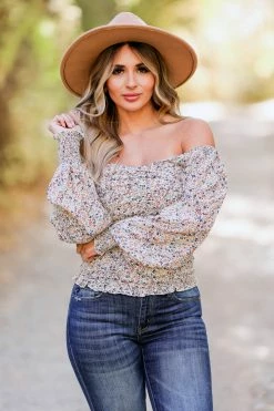 PR-01 CBRAND Ever After Floral Top - Cream Small