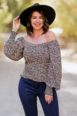 PR-01 Small CBRAND Ever After Floral Top - Black