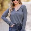 First Love In A Dream Long Sleeve Top - Charcoal