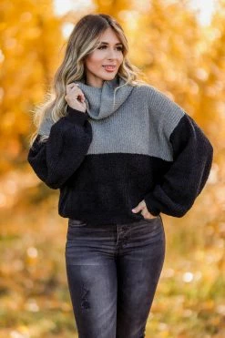 Newbury Kustom Slow Down Cowl Neck Sweater - Black