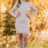 Promesa Wound Up Cowl Neck Sweater Dress - Sand Small 2 Promesa Wound Up Cowl Neck Sweater Dress - Sand Small