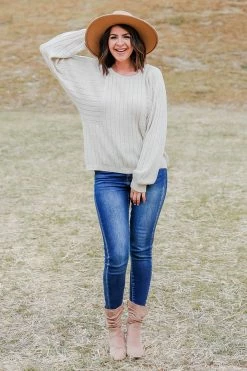 PR-01 CBRAND Find Me Out Sweater - Oatmeal 1XL