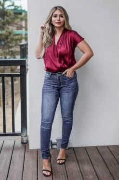 FL-01 Small CBRAND After Midnight Bodysuit - Wine